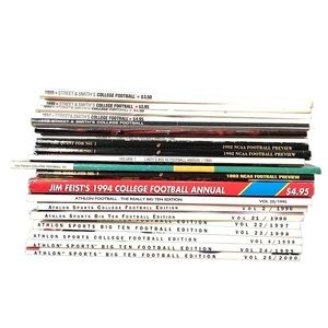 RARE 1989-2000 Mixed Lot Of 21 Athlon Big Ten Sports College Football Magazines